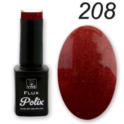 UV/LED Gel Polish Flux UV Polix - 208 pearly fox, 12ml