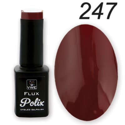 UV/LED Gel Polish Flux UV Polix - 247 cold cherry, 12ml