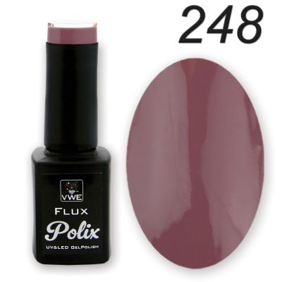 UV/LED Gel Polish Flux UV Polix - 248 rosewood delight, 12ml