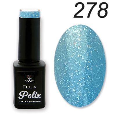 UV/LED Gel Polish Flux UV Polix - 278 blue tea sorbet, 12ml