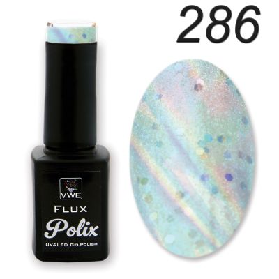 UV/LED Gel Polish Flux UV Polix - 286 mermaid glitz, 12ml