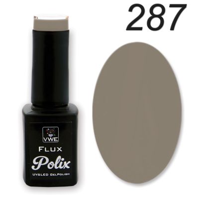 UV/LED Gel Polish Flux UV Polix - 287 steingrau, 12ml