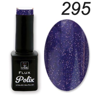 UV/LED Gel Polish Flux UV Polix - 295 purple sparks, 12ml
