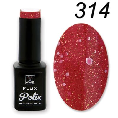 UV/LED Gel Polish Flux UV Polix - 314 pixie pink, 12ml