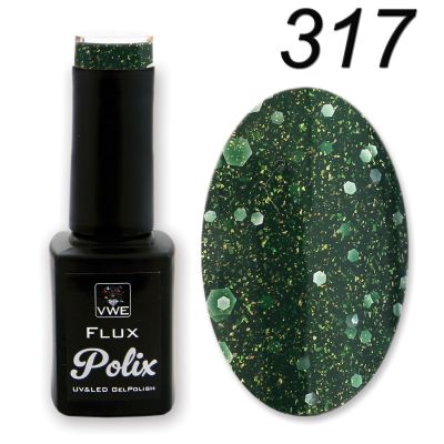 UV/LED Gel Polish Flux UV Polix - 317 pixie forest, 12ml