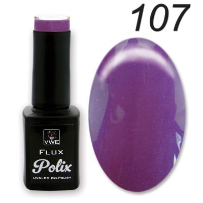 UV/LED Gel Polish Flux UV Polix - 107 metro purple, 12ml