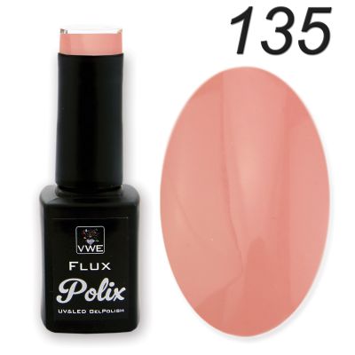 UV/LED Gel Polish Flux UV Polix, 12ml - 135 rosy skin