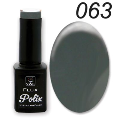 UV/LED Gel Polish Flux UV Polix - 063 elegant gray, 12ml