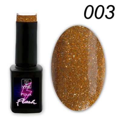 UV/LED Gel Polish Flux UV Polix Flash - 003 flash gold, 12ml