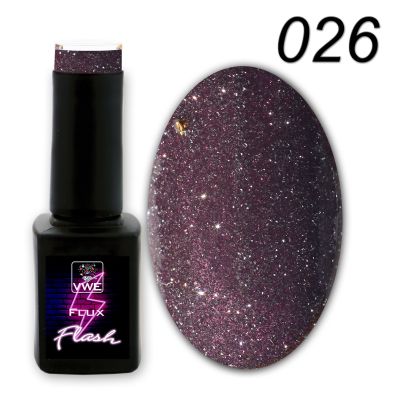 UV/LED Gel Polish Flux UV Polix Flash - 026 flash plum, 12ml