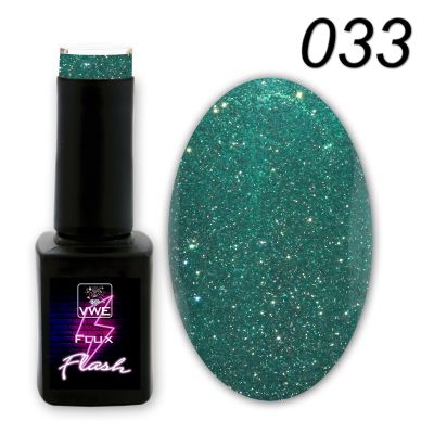 UV/LED Gel Polish Flux UV Polix Flash - 033 flash turquoise, 12ml