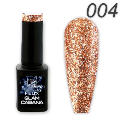UV/LED Gel Polish Flux UV Polix Glam Cabana - 04 glam peach, 12ml