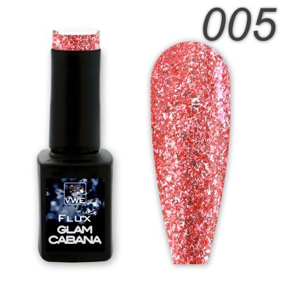UV/LED Gel Polish Flux UV Polix Glam Cabana - 05 glam red, 12ml