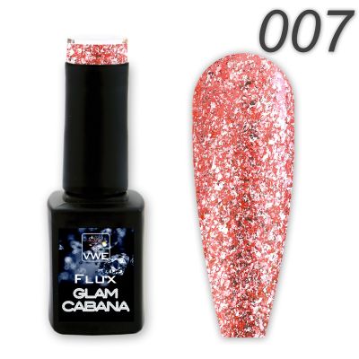 UV/LED Gel Polish Flux UV Polix Glam Cabana - 07 glam coral, 12ml