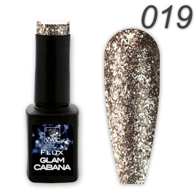 UV/LED Gel Polish Flux UV Polix Glam Cabana - 19 glam pale nude, 12ml