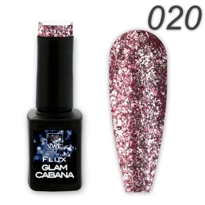 UV/LED Gel Polish Flux UV Polix Glam Cabana - 20 glam light pink, 12ml
