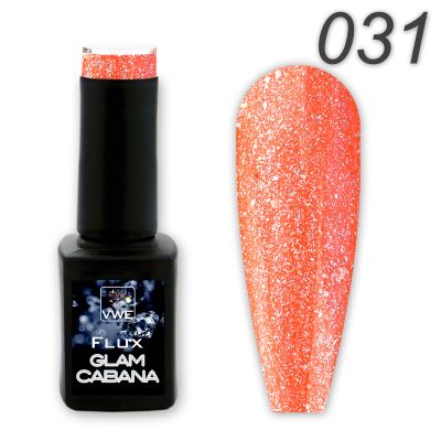 UV/LED Gel Polish Flux UV Polix Glam Cabana - 31 peach punch, 12ml