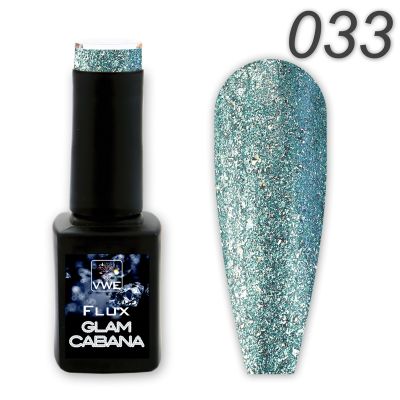 UV/LED Gel Polish Flux UV Polix Glam Cabana - 33 blue lagoon, 12ml