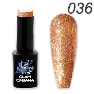 UV/LED Gel Polish Flux UV Polix Glam Cabana - 36 sunkissed coppper, 12ml