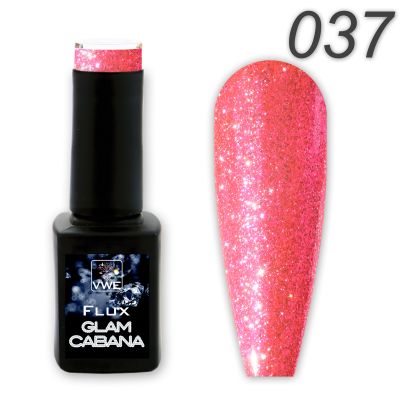 UV/LED Gel Polish Flux UV Polix Glam Cabana - 37 sunset pink, 12ml