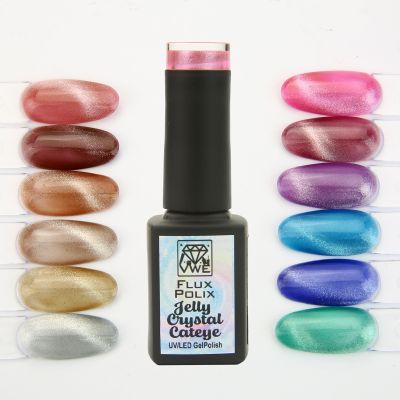 UV/LED Gel Polish Flux Polix Jelly Crystal Cateye