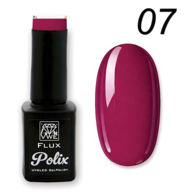 UV/LED Gel Polish Flux UV Polix - 07 dark grapes, 12ml
