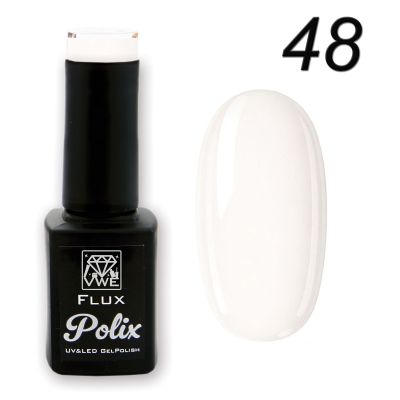 UV/LED Gel Polish Flux UV Polix - 48 milky creme white, 12ml