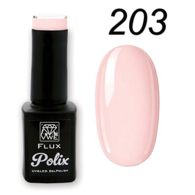 UV/LED Gel Polish Flux UV Polix, 12ml - 203 milky pink