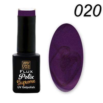 UV/LED Gel Polish Flux Polix Supreme - 020 pearl purple, 12ml