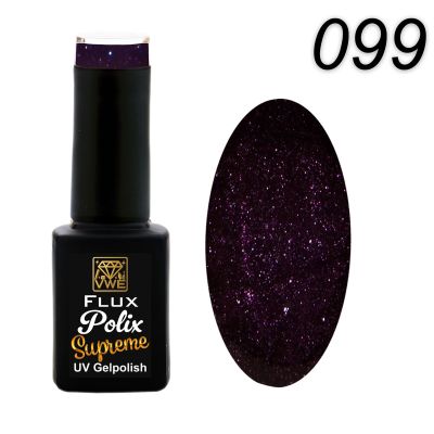 UV/LED Gel Polish Flux Polix Supreme - 099 bordeaux bullet, 12ml