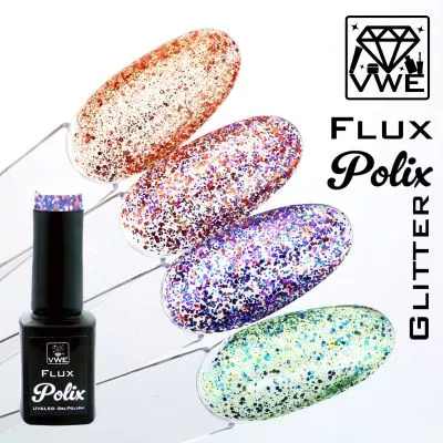 UV/LED Gel Polish - Flux UV Polix Glitter