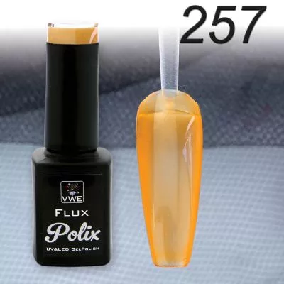 UV/LED Gel Polish Flux UV Polix - 257 glass orange, 12ml