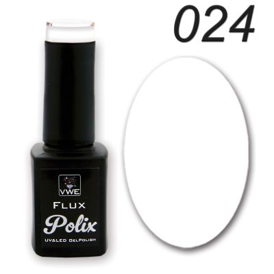 UV/LED Gel Polish Flux UV Polix, 12ml - 024 perfect white