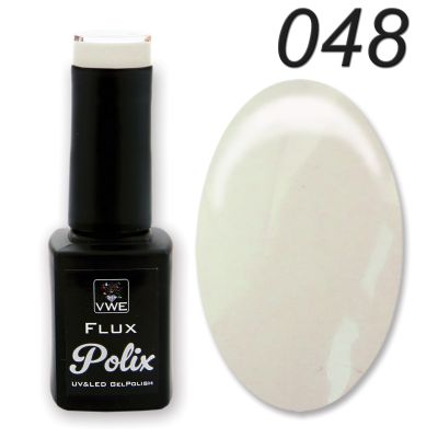UV/LED Gel Polish Flux UV Polix, 12ml - 048 milky creme white