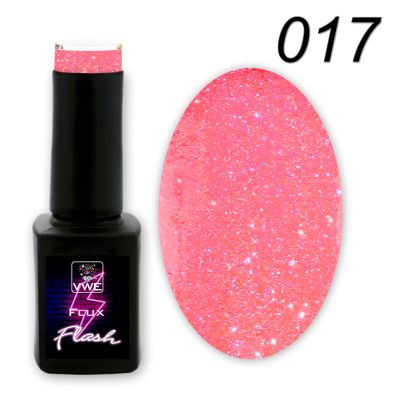 UV/LED Gel Polish Flux UV Polix Flash - 017 flash pink, 12ml