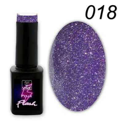 UV/LED Gel Polish Flux UV Polix Flash - 018 flash purple, 12ml