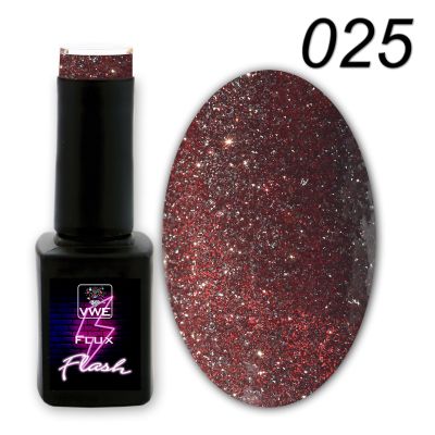 UV/LED Gel Polish Flux UV Polix Flash - 025 flash bordeaux, 12ml