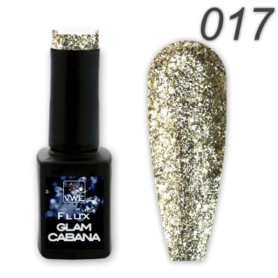 UV/LED Gel Polish Flux UV Polix Glam Cabana - 17 glam pale gold, 12ml