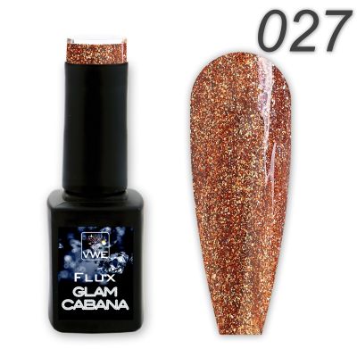 UV/LED Gel Polish Flux UV Polix Glam Cabana - 27 glam copper, 12ml