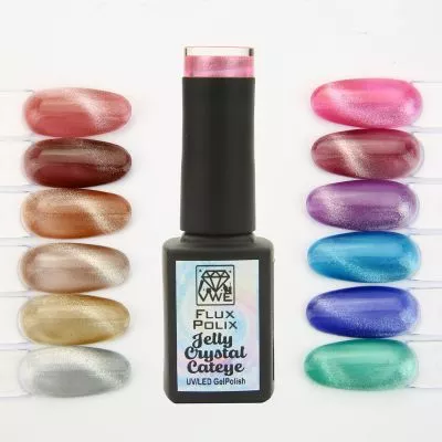 UV/LED Gel Polish Flux Polix Jelly Crystal Cateye
