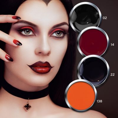 Flux Colour High Definition Farbgel, 4 X 5ml - Halloween Set