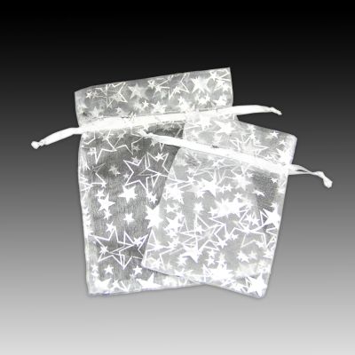 Mesh-Beutel mit All-Over-Stern-Print
