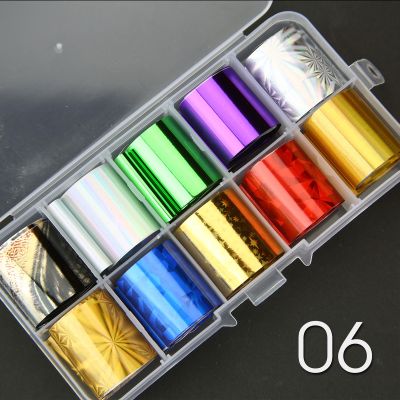 Nail Art Foil Transfer Box Sets - 06 PRISMATIC COLOUR MIX