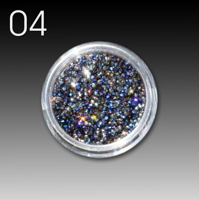 Rhinestone Nail Art Micro Mix - 04 aurora black