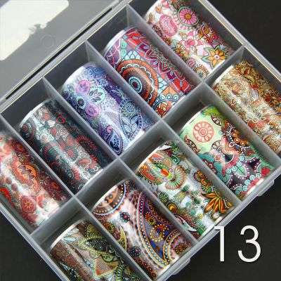Nail Art Foil Transfer Set - 13 ethno mix