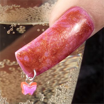 Nail Art Nailpiercing Rainbow Schmetterlinge