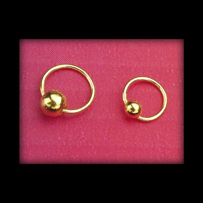 Nail Art Sterling Silver Gold Plated Mini Nail Piercing