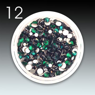 Strassstein Maxi Mix - 12 smaragd