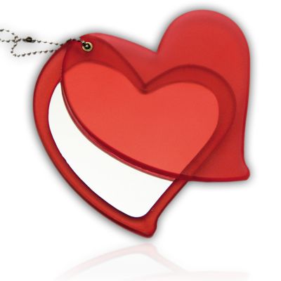 Heart Design Pocket Mirror