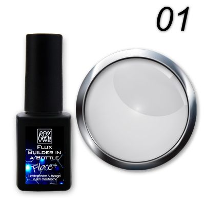 UV/LED Gel Flux Builder in a Bottle - Fibre+ - 01 klar transparent, 12ml